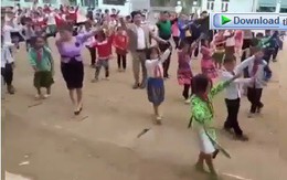 Thầy trò vùng cao nhảy cha cha cha trong giờ ra chơi