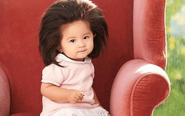 Bé gái Nhật 1 tuổi gây bão mạng với mái tóc 'bờm sư tử'