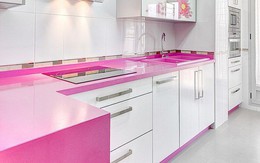 Nhà bếp màu hồng mang đến "hương vị" mới lạ cho nơi nấu nướng của gia đình
