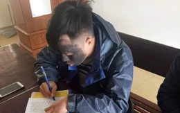Phạt thanh niên bôi mặt đen để đi ăn xin ở Nghệ An