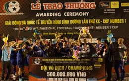 CLB B.Bình Dương giành chức vô địch Giải bóng đá Quốc tế Cúp Number 1