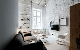 Căn hộ màu trắng nhỏ xinh có thiết kế nội thất phù hợp với cuộc sống thành phố sôi động