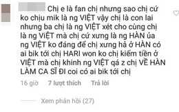 Hari Won lên tiếng đáp trả "sòng phẳng" khi bị phê phán chỉ dùng tiếng Hàn, không chịu nói tiếng Việt