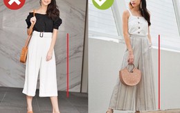 Chân sẽ ngắn hơn, tổng thể vóc dáng thì “lùn” một mẩu nếu bạn diện kiểu quần ống rộng này