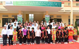 Lễ khánh thành công trình lớp học Trường TH&THCS Viễn Sơn (Văn Yên,Yên Bái) do Vietcombank tài trợ 3 tỷ đồng kinh phí xây dựng