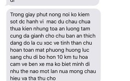 Sờ soạng vùng nhạy cảm của khách nữ, tài xế bị bắt quả tang thì chối nhưng lại nhắn tin xin lỗi tha thiết