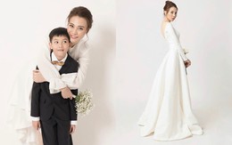 Đàm Thu Trang khoe ảnh cưới chụp bên con riêng của Cường đô la