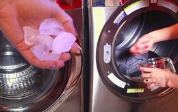Thả 3 viên đá lạnh vào máy giặt, quần áo phẳng lì, càng mặc càng bền màu