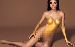 "Hoa hậu ăn chơi nhất Sài Gòn" khoe gần trọn vẹn cơ thể khi mặc nội y vẽ