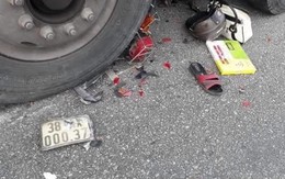 Cụ bà Hà Tĩnh đi xe máy vượt đèn đỏ bị xe tải tông nhập viện