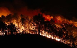 Rừng thông ở Hà Tĩnh cháy rực trong đêm, hàng trăm người dân phải sơ tán