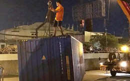 Container rơi xuống đường ở Sài Gòn, nhiều người thoát chết