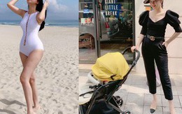 Á hậu Thanh Tú diện áo tắm khoe vóc dáng nuột nà sau khi sinh con