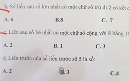 Đề kiểm tra Toán lớp 1 với nhiều câu hỏi "hại não", phụ huynh người đồng tình người phản đối gay gắt