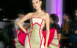 Hoa hậu Khánh Vân gây bất ngờ với trang phục chiếu cói