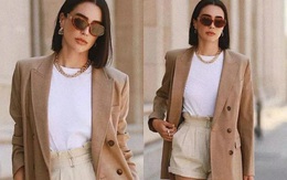 Trời se lạnh chưa biết mặc gì vừa đẹp vừa chất thì bạn hãy diện áo blazer và quần short là có ngay outfit 10 điểm