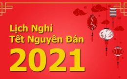 Thông tin chính thức về lịch nghỉ Tết Nguyên đán Tân Sửu 2021