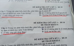 Đề thi Toán chất phát ngất với những mệnh đề lấy từ Rap Việt