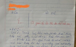 Bài kiểm tra được điểm 8 nhưng nam sinh khiến cô giáo vừa chấm bài vừa "tức anh ách", phải phê ngay một câu