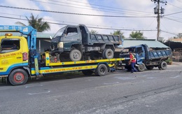 Xe tải gây tai nạn liên hoàn khiến 5 ô tô hư hỏng