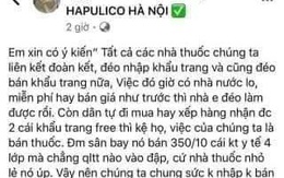 Đang xác minh đối tượng kêu gọi nhà thuốc không nhập và bán khẩu trang cho người dân phòng, chống virus corona