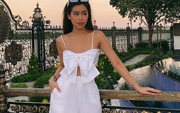 Sao Việt phối đồ với áo nơ hot trend