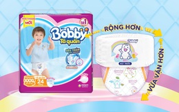 Tã quần Bobby ra mắt cỡ XXXL cho bé lớn đến 35kg