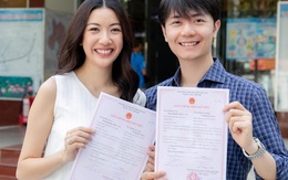 Á hậu Thúy Vân khoe giấy đăng ký kết hôn cùng chồng giàu có
