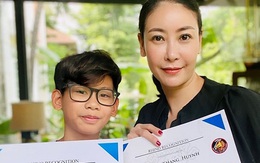 Con trai hoa hậu Hà Kiều Anh nhận nhiều bằng khen