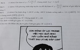 Cầm tờ đề cương ôn tập toán trên tay, cả lớp bật cười bởi lời động viên "siêu mặn" của thầy