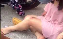 Cô gái trẻ mặc áo chống nắng ngồi sau xe máy nhận cái kết khiến ai nấy sững sờ