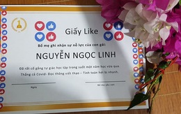 Khích lệ con, phụ huynh tạo ra "giấy like" thay cho giấy khen, dân mạng xướng danh "ông bố của năm"