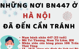 [Infographic] Những nơi bệnh nhân 447 ở Hà Nội đã đến người dân cần biết để phòng tránh