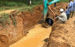 Đường ống nước sạch sông Đà tiếp tục gặp sự cố