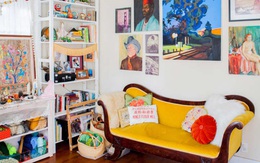 Ngôi nhà nhỏ đầy màu sắc rực rỡ của người nghệ sỹ với thú vui sưu tầm đồ cổ