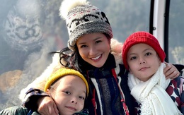 Hồng Nhung đón năm mới bên bạn trai và hai con
