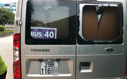 Hà Nội: Hàng loạt xe đưa đón học sinh bị đập vỡ kính, đèn chiếu hậu