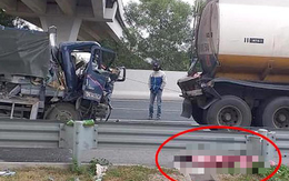 Tai nạn thương tâm: Tài xế ô tô tải tử vong sau cú đâm vào đuôi xe bồn chở xăng