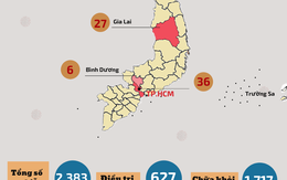 [Infographic] - Chi tiết số ca mắc COVID-19 tại 13 tỉnh, thành trên cả nước