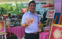 9X ở miền Tây 'biến' lá cây bồ đề thành tranh Đức Phật