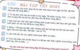 Những bài tập Tết 'kỳ lạ' khiến học sinh thích thú