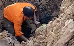 Sự thật chuyện công nhân đào đường ở Hà Nội phát hiện một người đàn ông dưới lòng đất