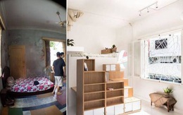 Căn hộ 30m2 ẩm mốc, xập xệ như rộng ra gấp đôi nhờ cách cải tạo đặc biệt