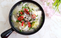 Canh hà nấu rau củ