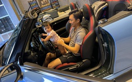 Cường Đô La tiết lộ hình ảnh Đàm Thu Trang đang lái xe vẫn tranh thủ dừng để cho con uống sữa