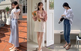 12 cách lên đồ với áo blouse đẹp mê của các cô gái Hàn