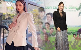 Lê Phương lên đồ quý tộc cùng blazer và chân váy, không "quên nội y" như hội chị em