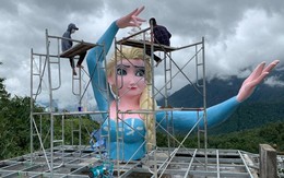 Đã tháo dỡ tượng Nữ hoàng Elsa tại Sa Pa