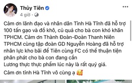 Thuỷ Tiên bị tố 'nhận vơ' cả trăm tấn lương thực người dân Hà Tĩnh tiếp tế cho Sài Gòn, Công Vinh bức xúc lên tiếng phân trần