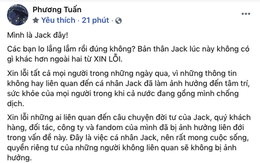 Khen Jack sống có trách nhiệm sau tâm thư xin lỗi, BTV Quang Minh bị dân mạng chỉ trích dữ dội đến nỗi phải lập tức sửa sai